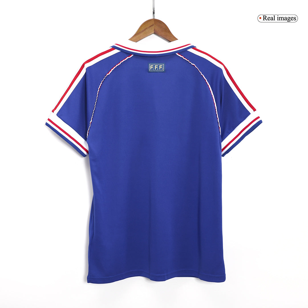 Retro France Domicile Maillot 1998 Bleu