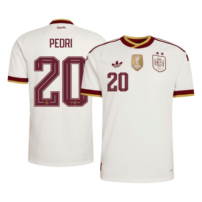 PEDRI #20 Espagne Extérieur Maillot 2026 Blanc Joueur