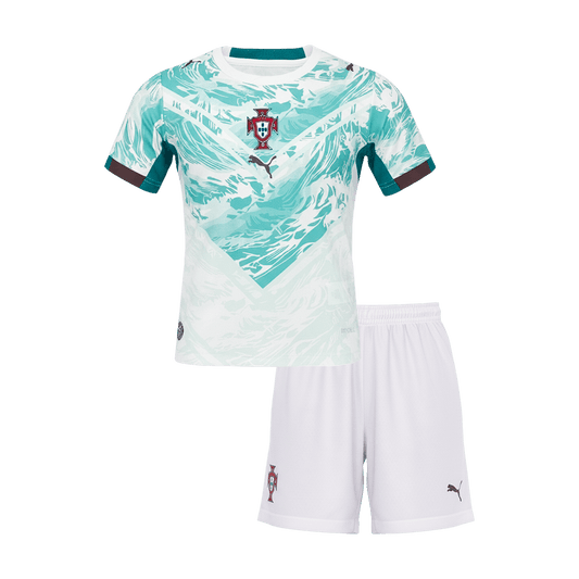 Portugal Extérieur Maillot Kit 2026 Enfant Blanc