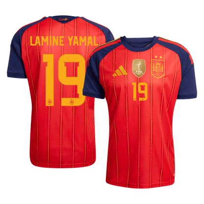 LAMINE YAMAL #19 Espagne Domicile Maillot 2026 Rouge Joueur