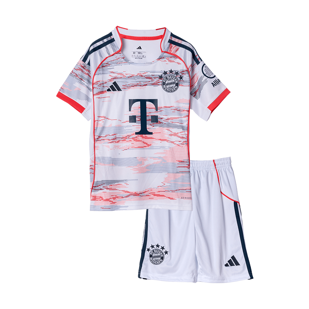 Bayern Munich Extérieur Maillot Kit 2025/26 Enfant Blanc
