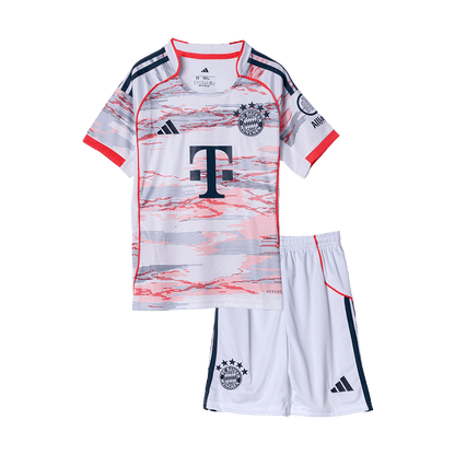 Bayern Munich Extérieur Maillot Kit 2025/26 Enfant Blanc