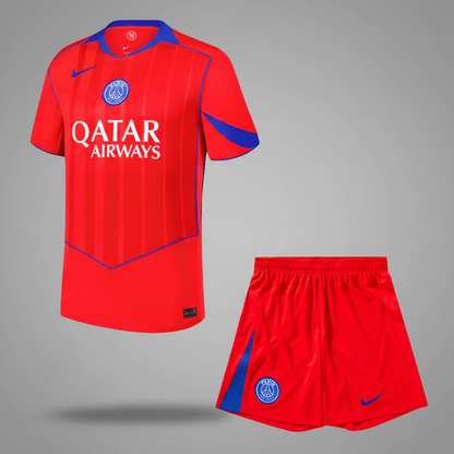 Les Parisiens Third Maillot Kit 2025/26 Rouge