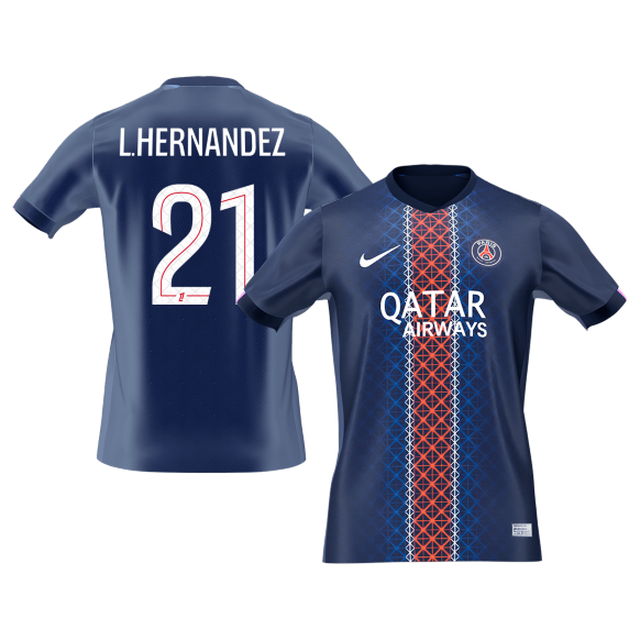 L.HERNANDEZ #21 Les Parisiens Domicile Maillot 2025/26 Bleu marine - Super
