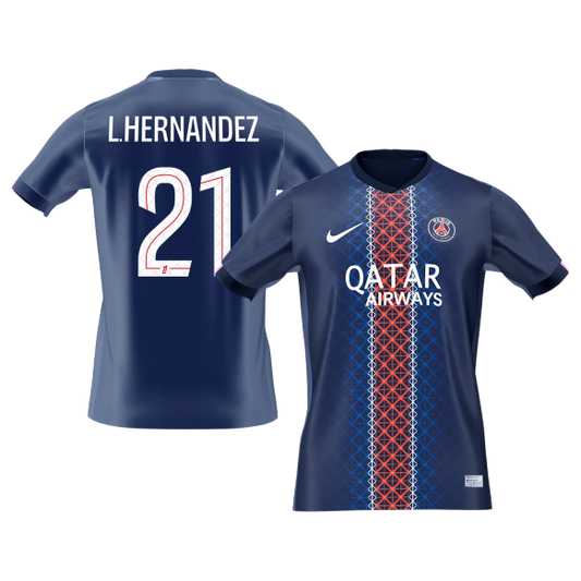 L.HERNANDEZ #21 Les Parisiens Domicile Maillot 2025/26 Bleu marine - Super