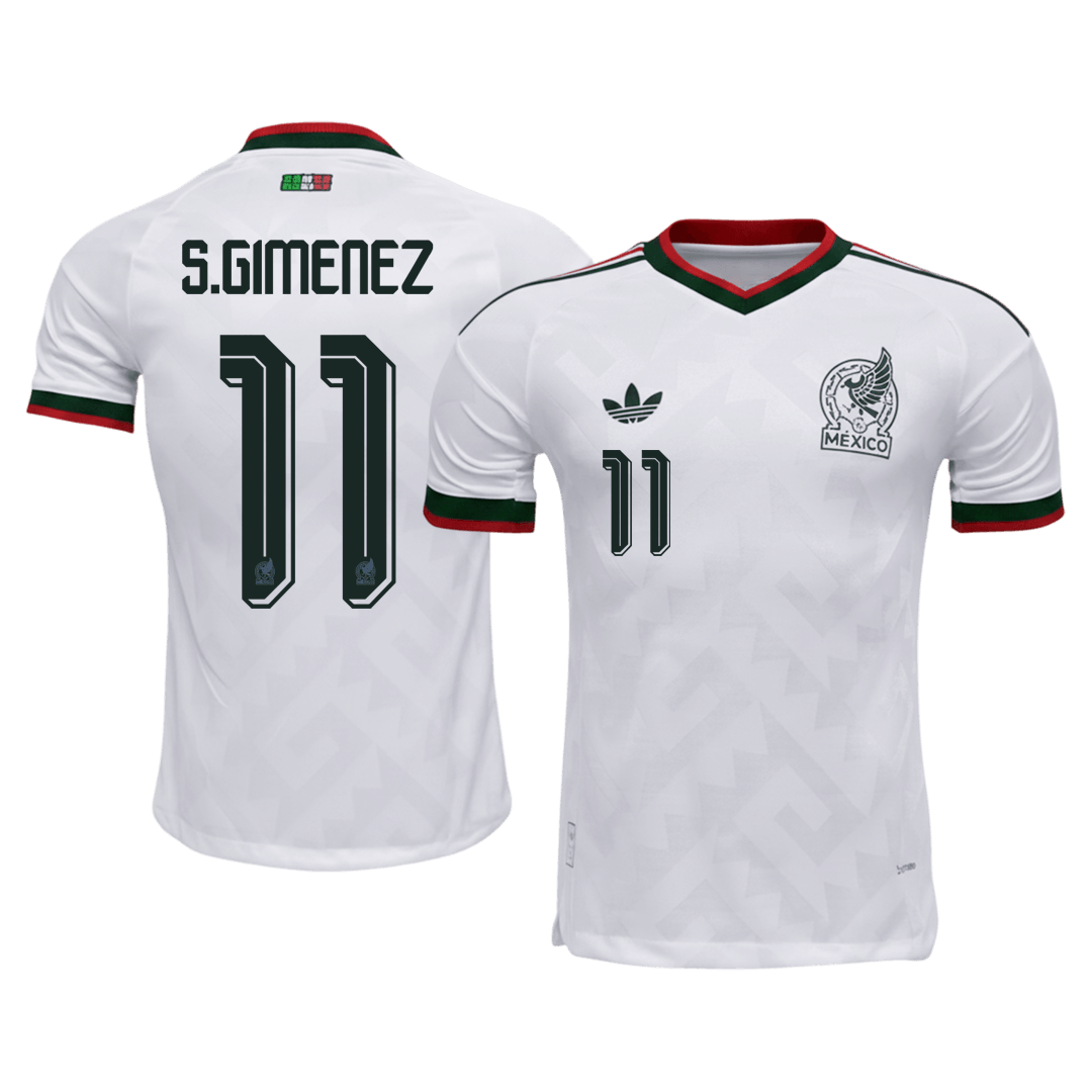 S.GIMENEZ #11 Mexique Extérieur Maillot 2026 Blanc Joueur