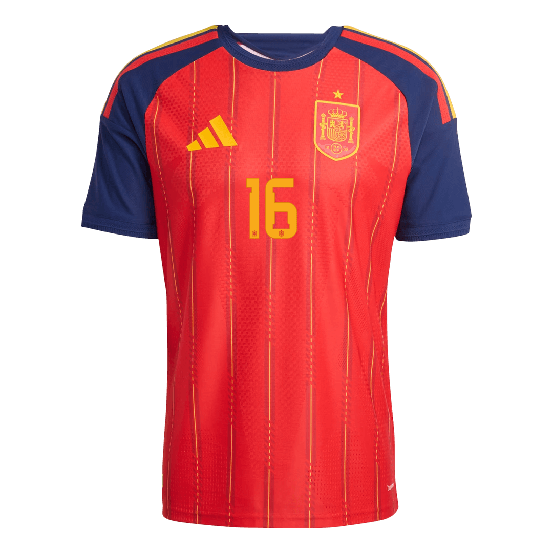 RODRIGO #16 Espagne Domicile Maillot 2026 Rouge Joueur