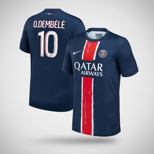 O.DEMBÉLÉ #10 Les Parisiens Domicile Maillot 2024/25 Bleu marine Joueur