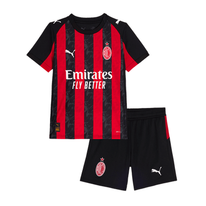 AC Milan Domicile Maillot Kit 2025/26 Enfant Rouge&Noir