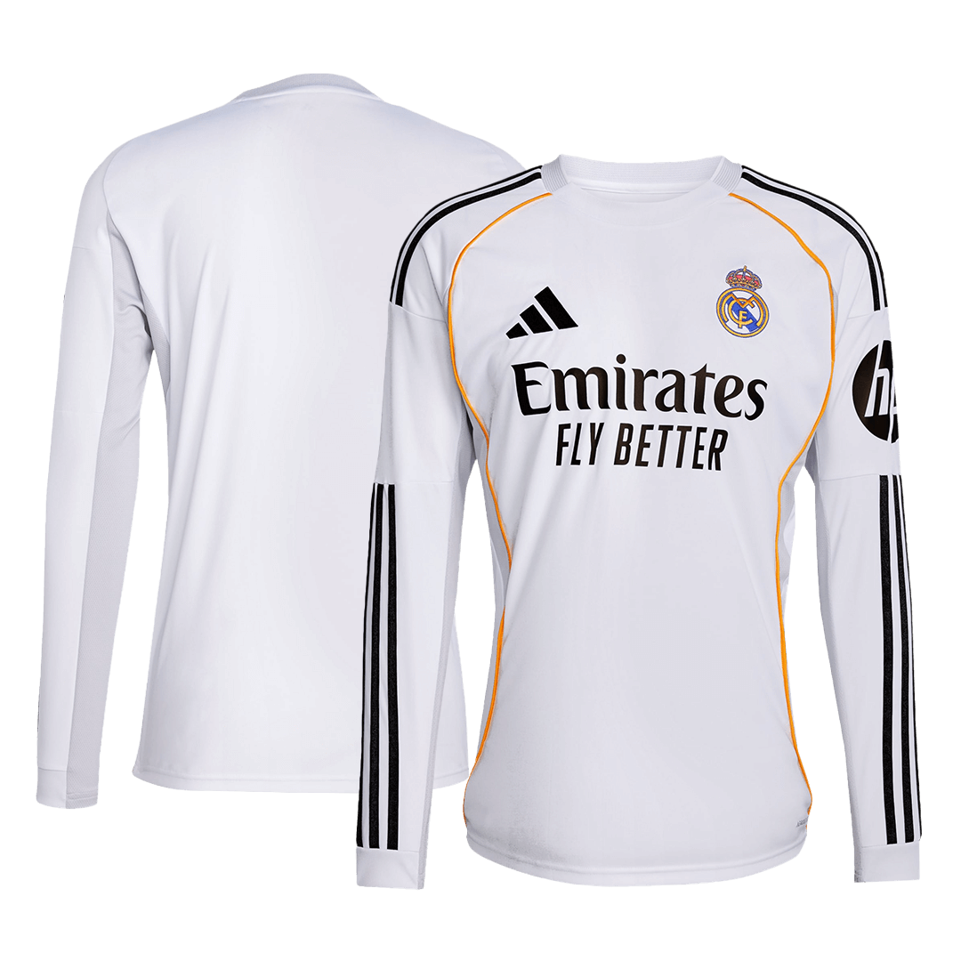 Real Madrid Domicile Maillot Manches Longues 2025/26 Blanc