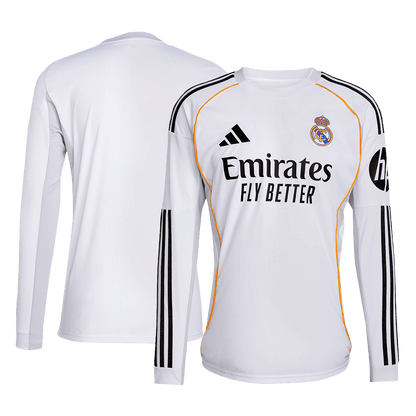 Real Madrid Domicile Maillot Manches Longues 2025/26 Blanc