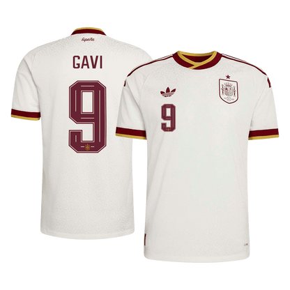 GAVI #9 Espagne Extérieur Maillot 2026 Blanc Joueur