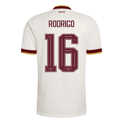 RODRIGO #16 Espagne Extérieur Maillot 2026 Blanc Joueur