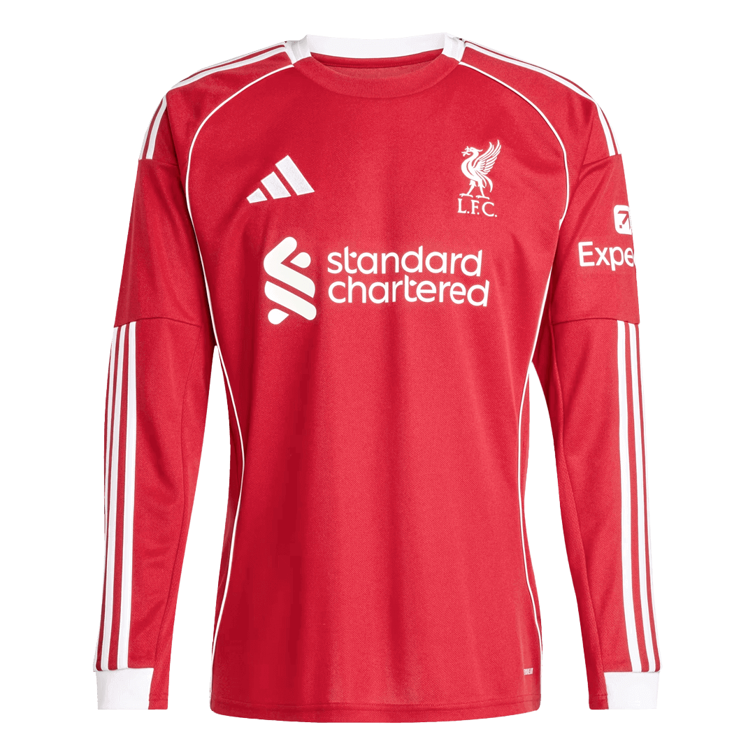 Liverpool Domicile Maillot Manches Longues 2025/26 Rouge