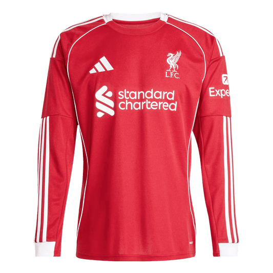 Liverpool Domicile Maillot Manches Longues 2025/26 Rouge