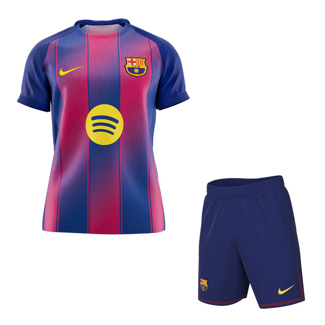 Men Barcelone Domicile Maillot Kit 2025/26 Rouge&Bleu - Super