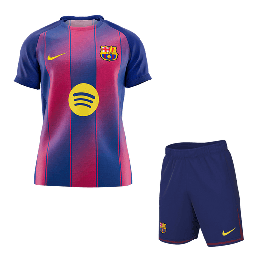 Men Barcelone Domicile Maillot Kit 2025/26 Rouge&Bleu - Super