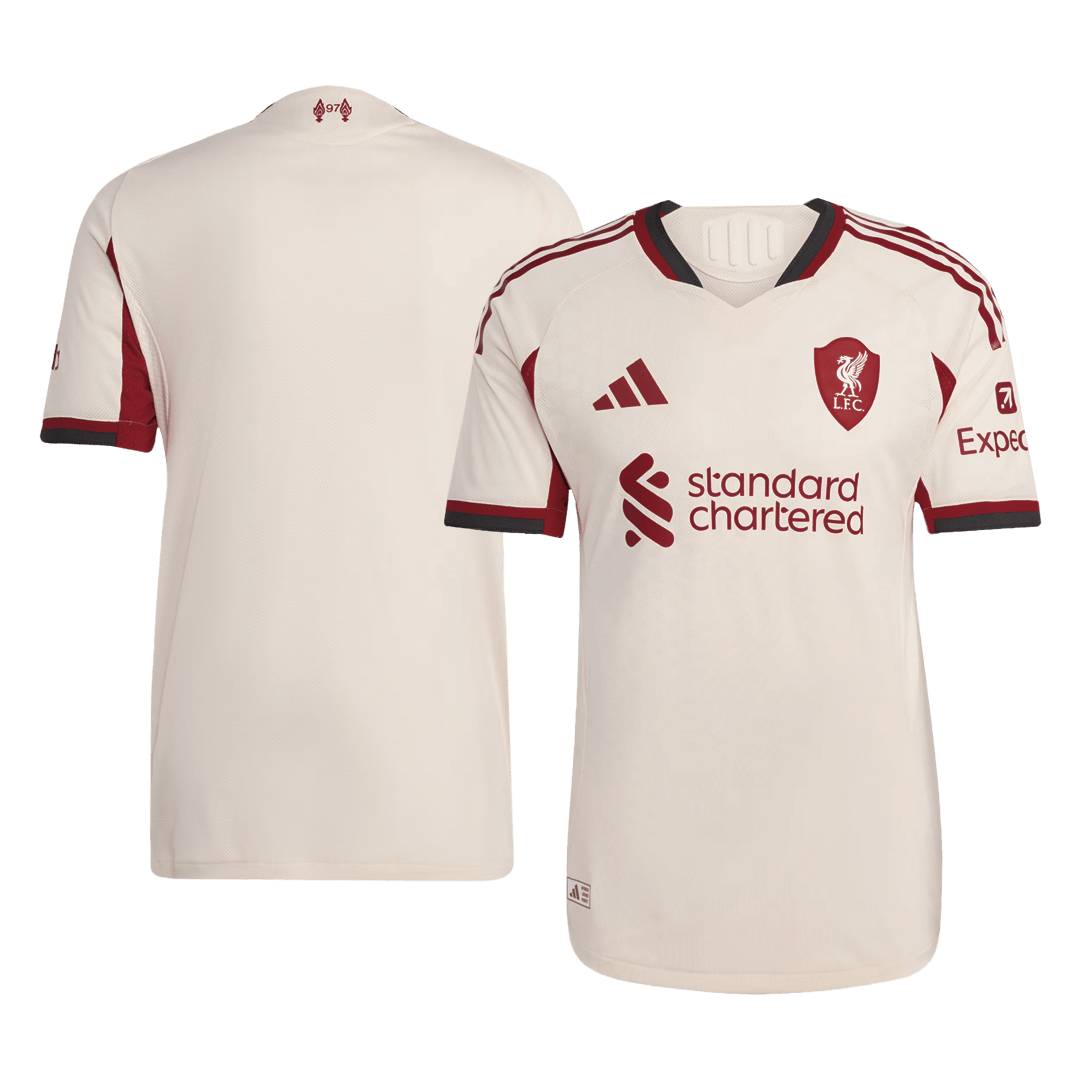 Liverpool Extérieur Maillot 2025/26 Blanc Joueur