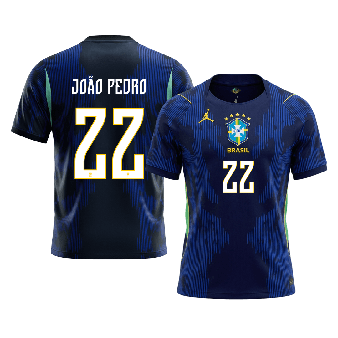 JOÃO PEDRO #22 Brésil Extérieur Maillot 2026 Bleu marine