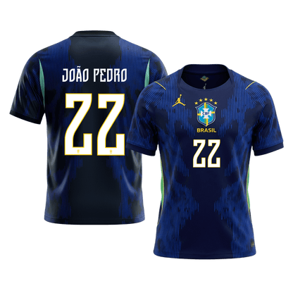 JOÃO PEDRO #22 Brésil Extérieur Maillot 2026 Bleu marine