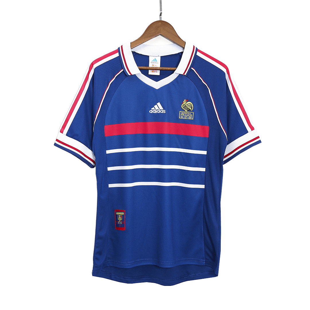 Retro France Domicile Maillot 1998 Bleu