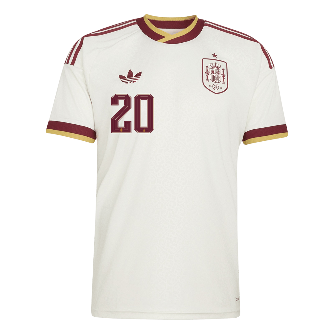 PEDRI #20 Espagne Extérieur Maillot 2026 Blanc