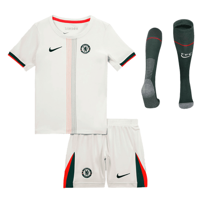 Chelsea Extérieur Maillot Kit 2025/26 Enfant Blanc
