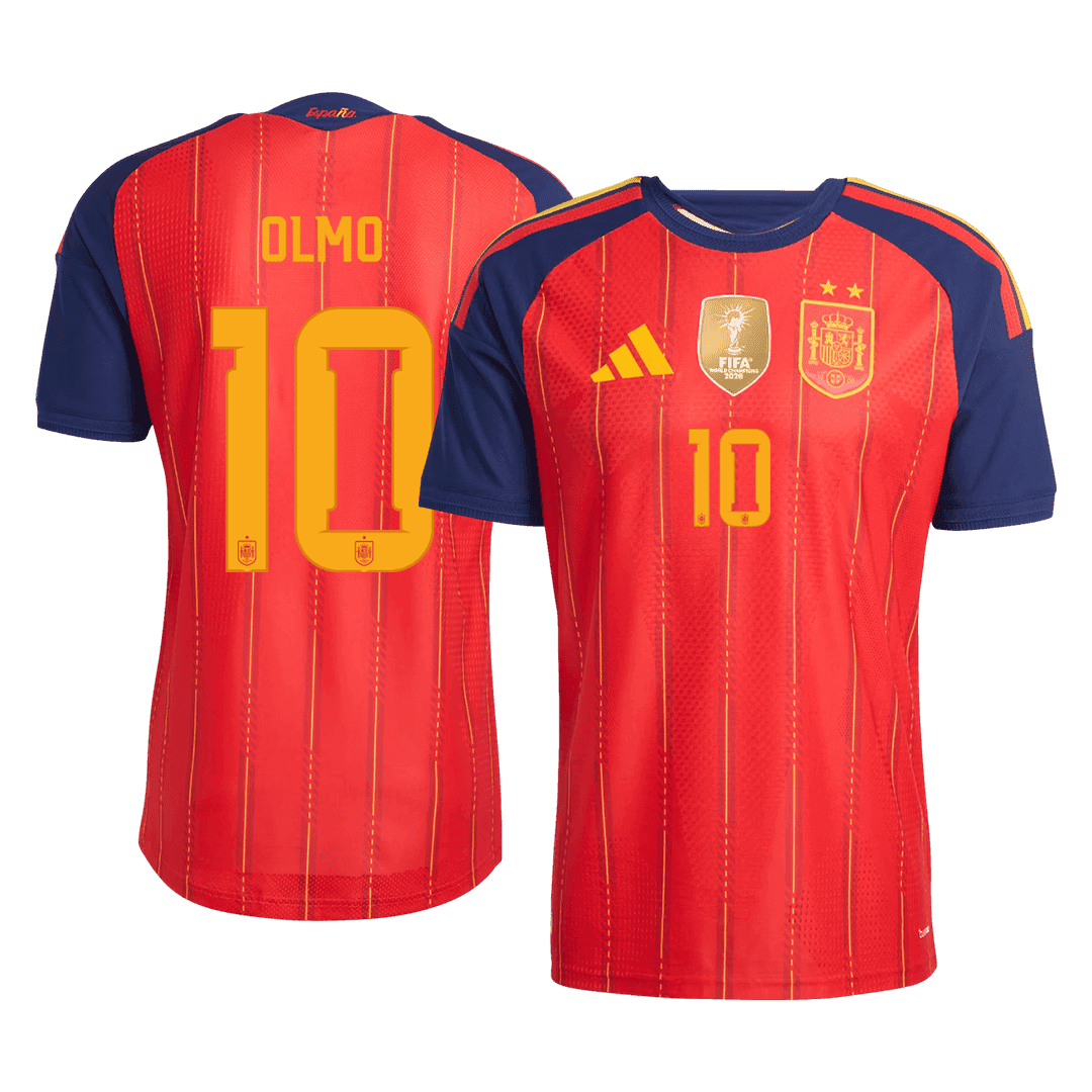 OLMO #10 Espagne Domicile Maillot 2026 Rouge Joueur