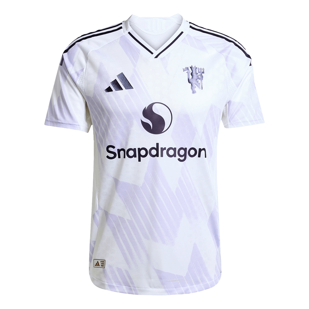 Manchester United Extérieur Maillot 2025/26 Blanc Joueur