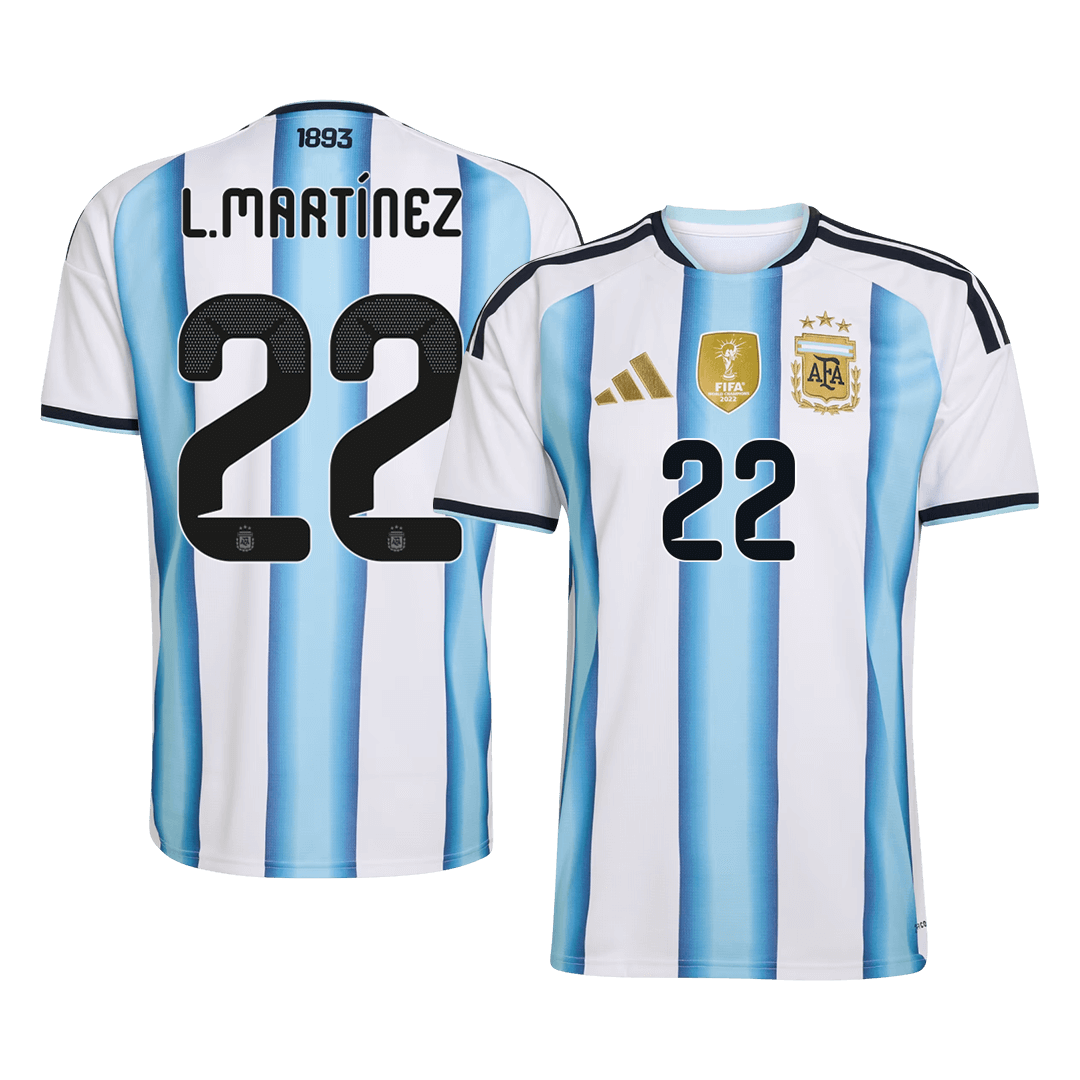 L.MARTÍNEZ #22 Argentine Domicile Maillot 2026 Blue&White - Super