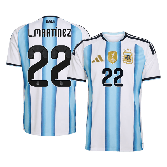 L.MARTÍNEZ #22 Argentine Domicile Maillot 2026 Blue&White - Super