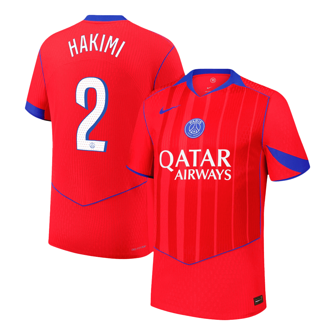 HAKIMI #2 Les Parisiens Third Maillot 2025/26 Rouge Joueur