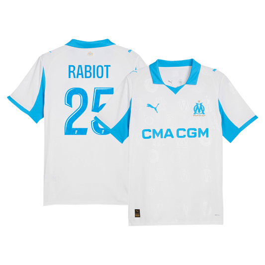 RABIOT #25 Olympique de Marseille Domicile Maillot 2025/26 Blanc