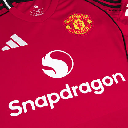 Manchester United Domicile Maillot 2025/26 Rouge - Super