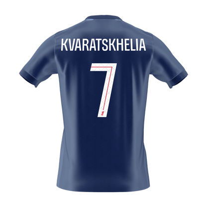 KVARATSKHELIA #7 Les Parisiens Domicile Maillot 2025/26 Bleu marine - Super