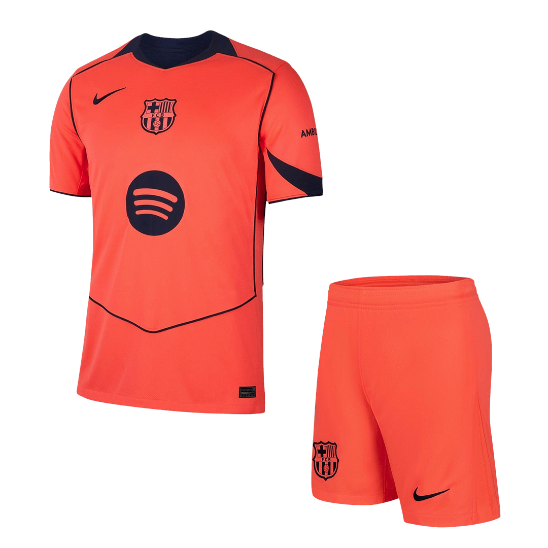 Barcelone Third Maillot Kit 2025/26 Orange