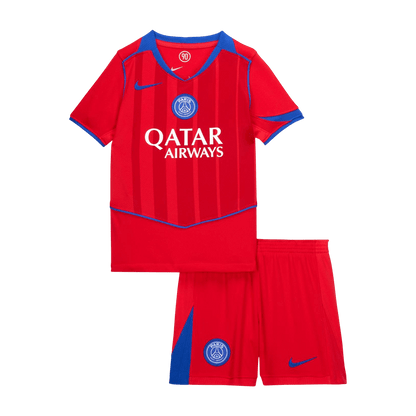 Les Parisiens Third Maillot Kit 2025/26 Enfant Rouge