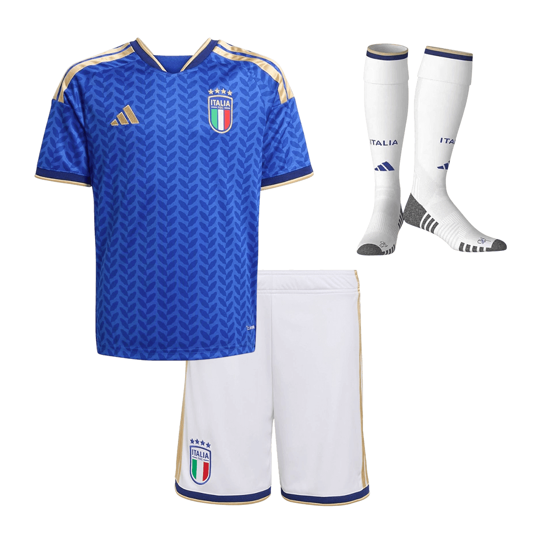 Italie Domicile Maillot Kit 2026 Enfant Bleu