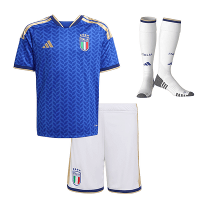 Italie Domicile Maillot Kit 2026 Enfant Bleu