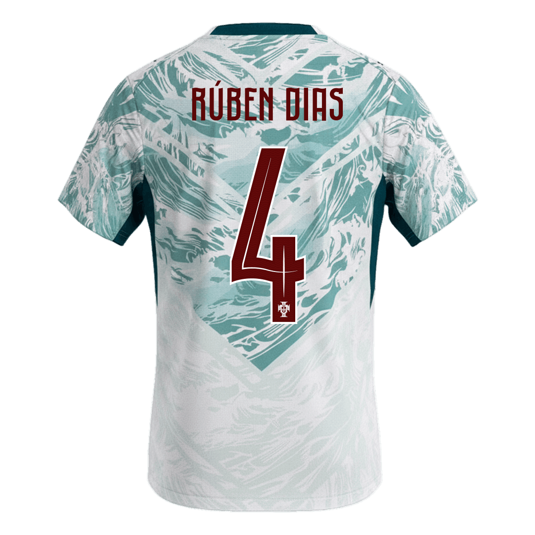 RÚBEN DIAS #4 Portugal Extérieur Maillot 2026 White&Green