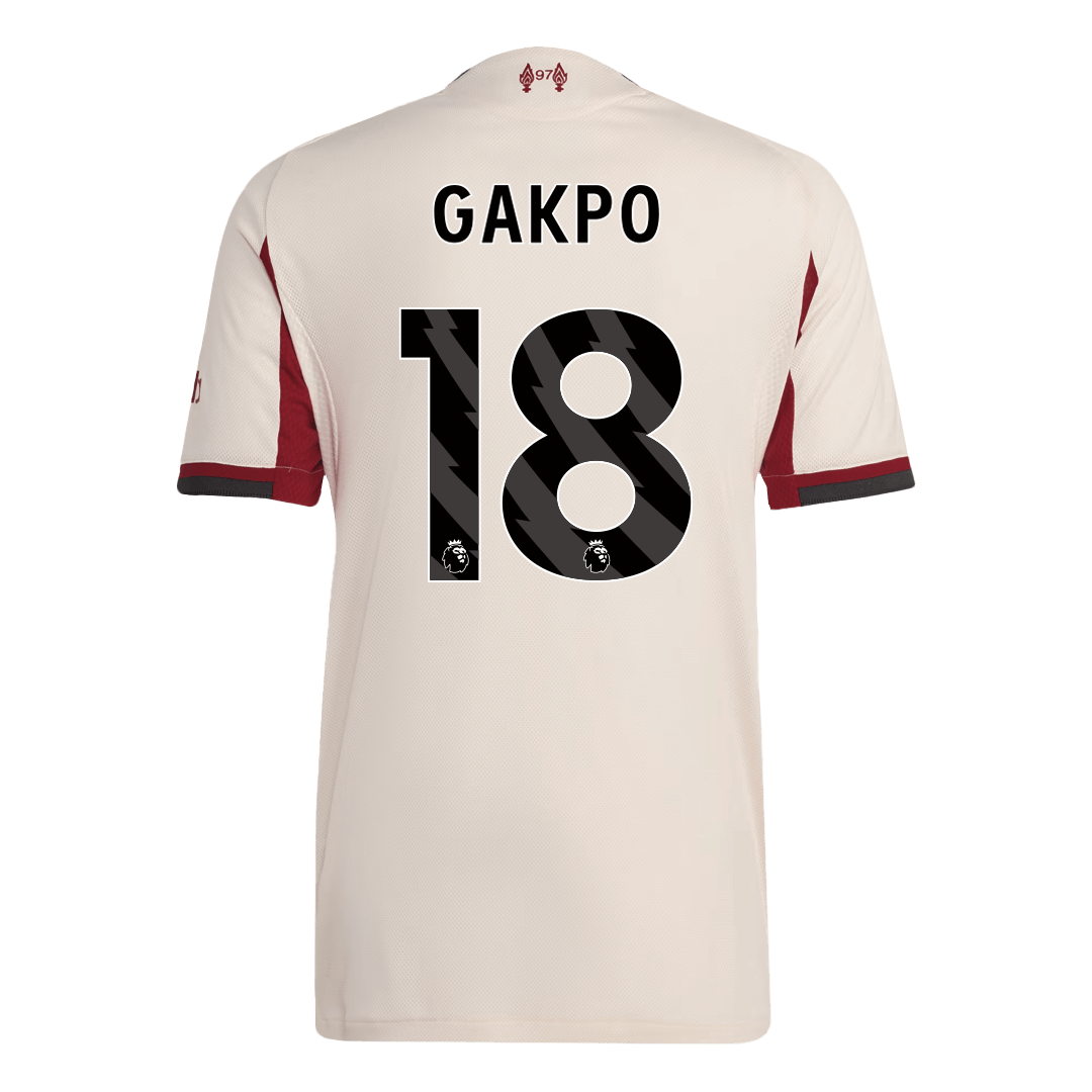 GAKPO #18 Liverpool Extérieur Maillot 2025/26 Blanc Joueur
