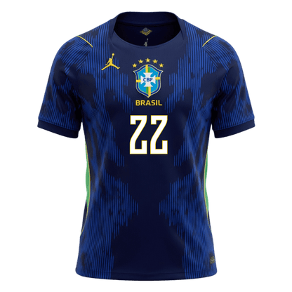JOÃO PEDRO #22 Brésil Extérieur Maillot 2026 Bleu marine