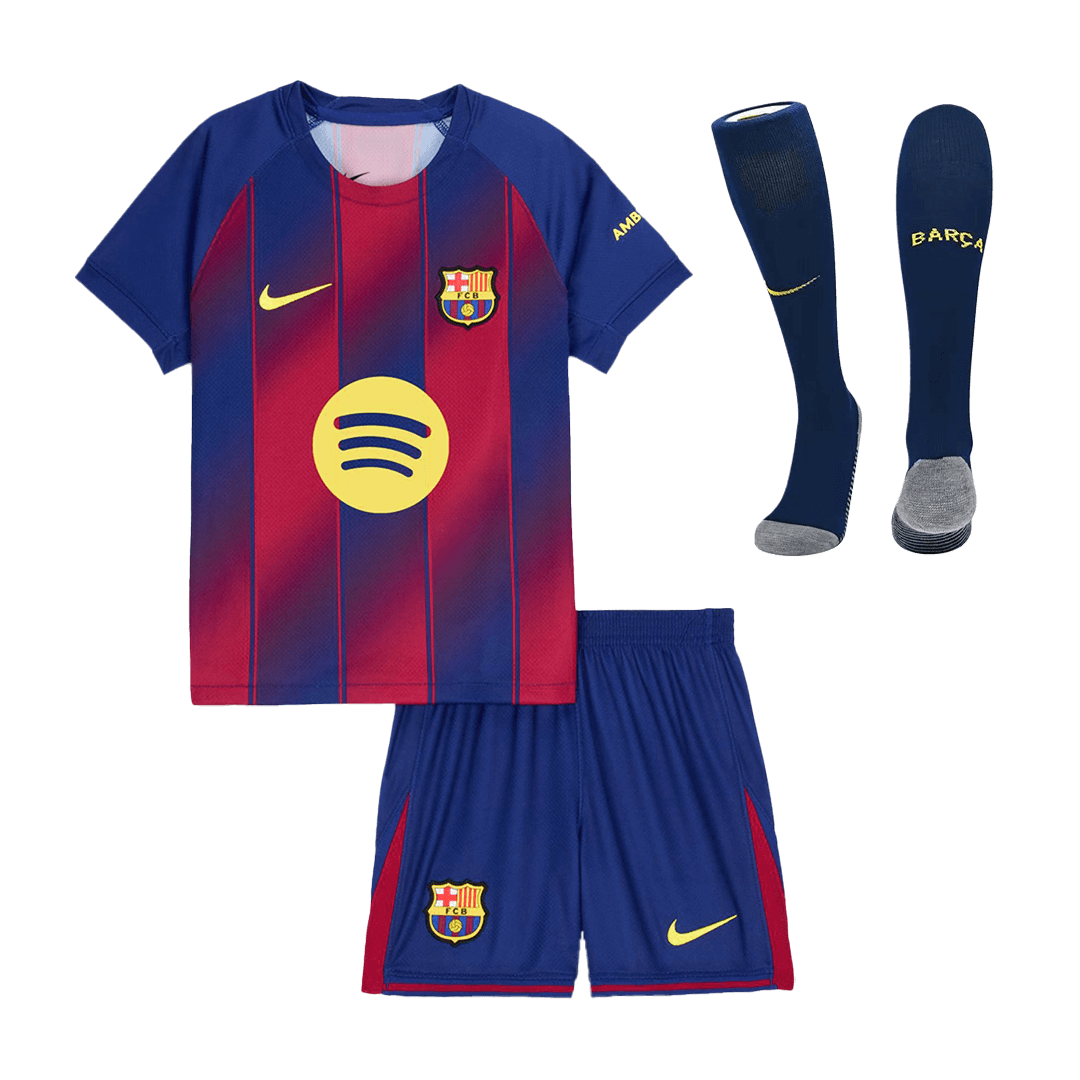Kids Barcelone Domicile Maillot Kit 2025/26 Rouge&Bleu - Super