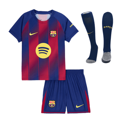 Kids Barcelone Domicile Maillot Kit 2025/26 Rouge&Bleu - Super