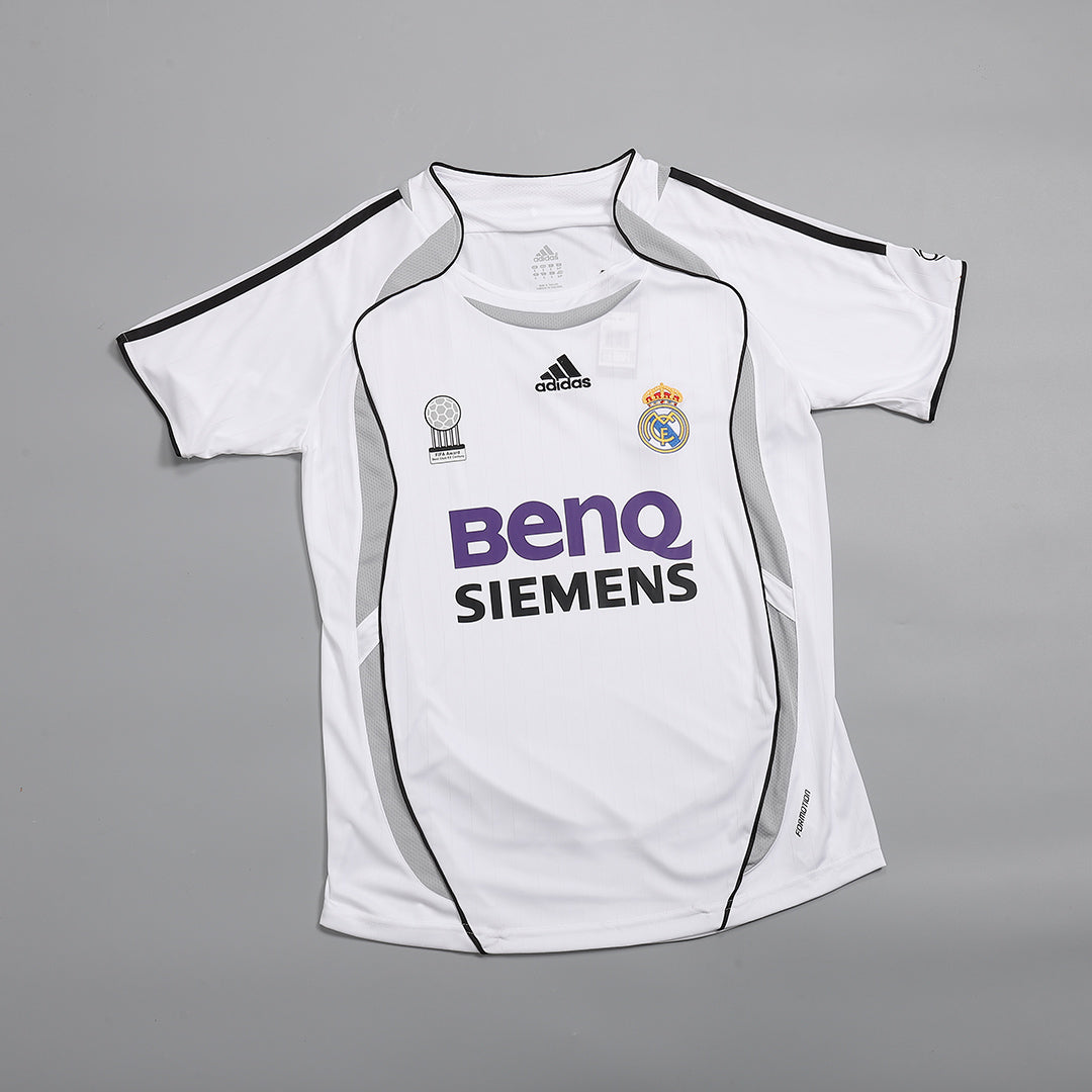 Retro Real Madrid Domicile Maillot 2006/07 Blanc