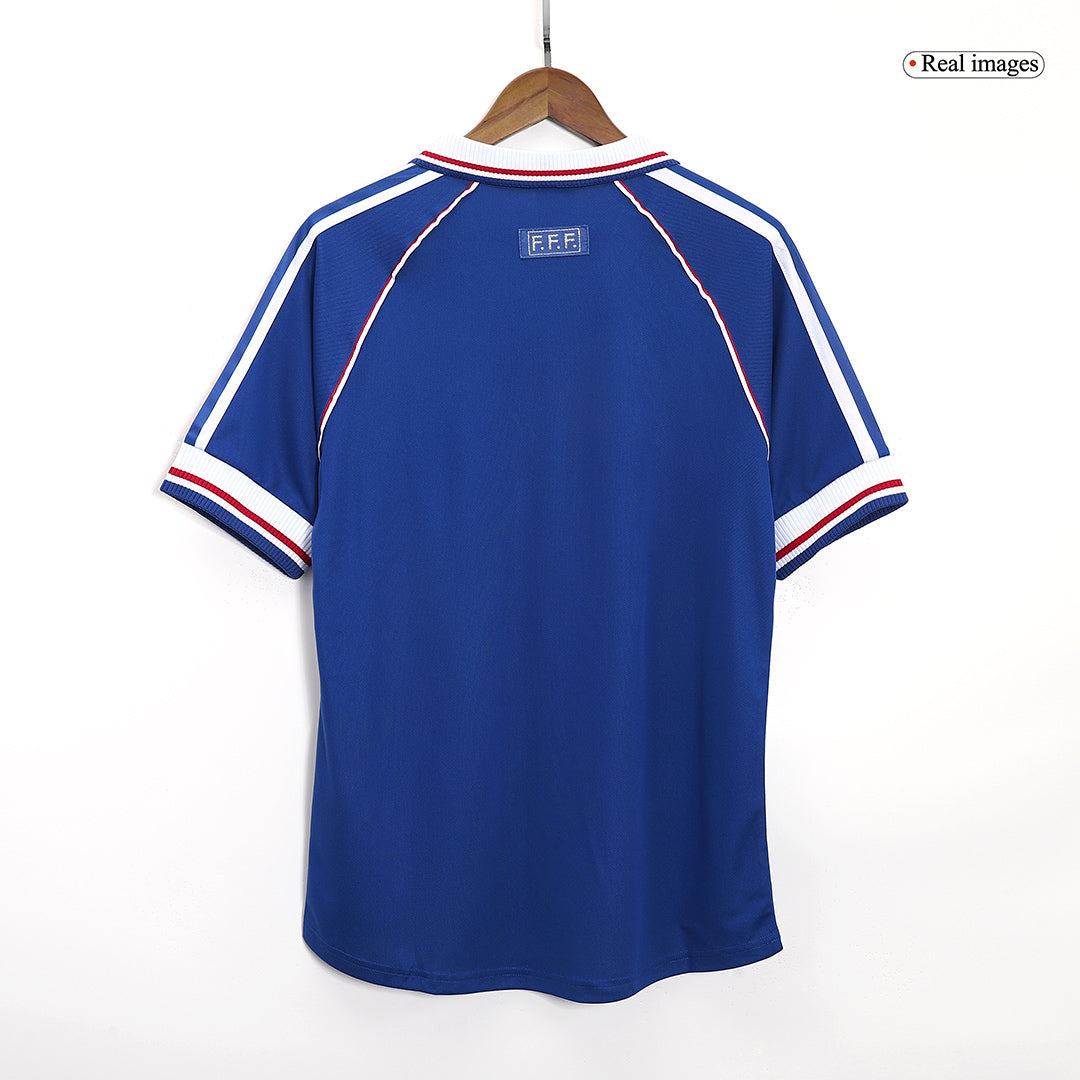 Retro France Domicile Maillot 1998 Bleu