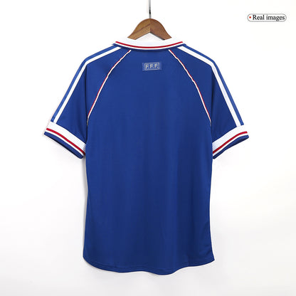 Retro France Domicile Maillot 1998 Bleu