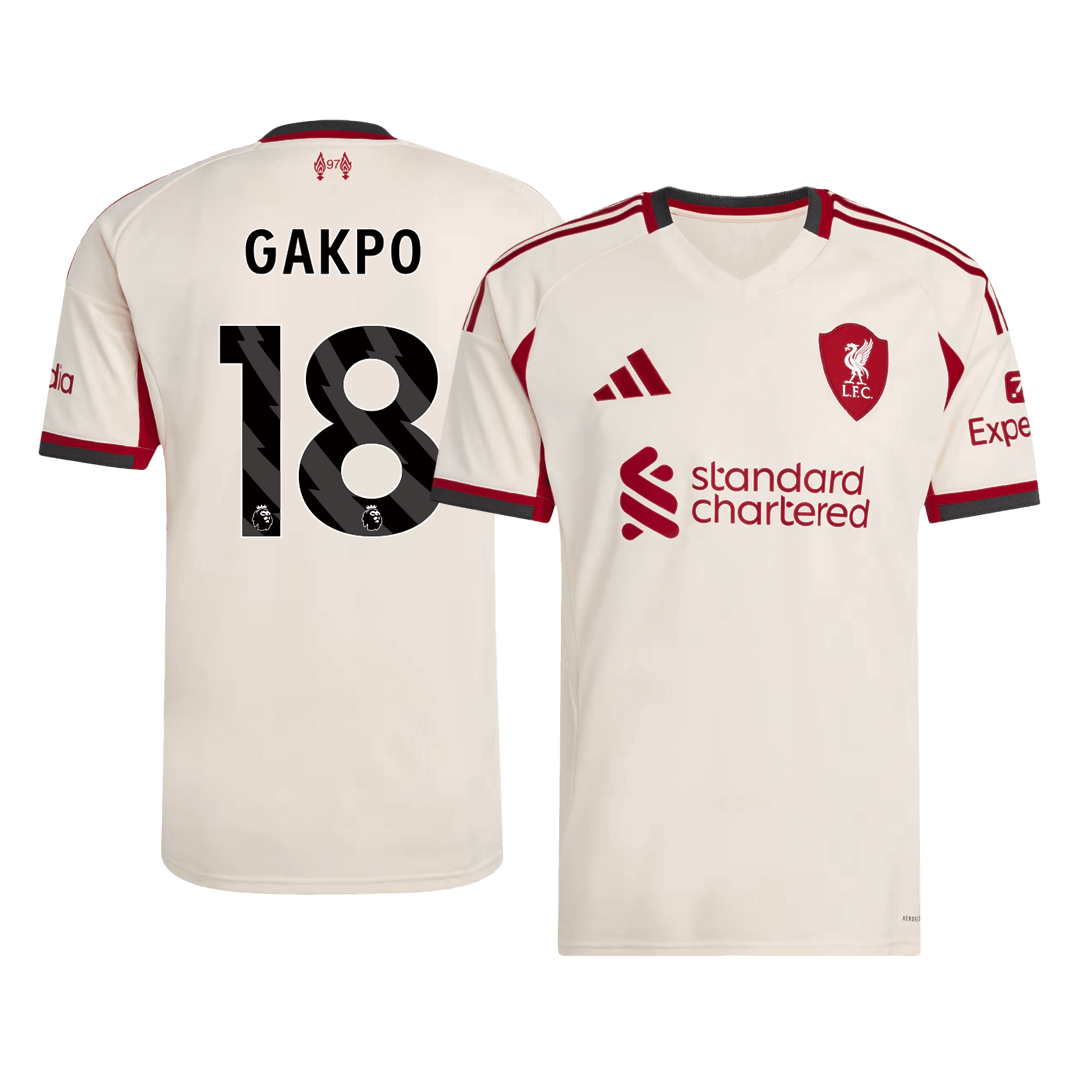 GAKPO #18 Liverpool Extérieur Maillot 2025/26 Blanc