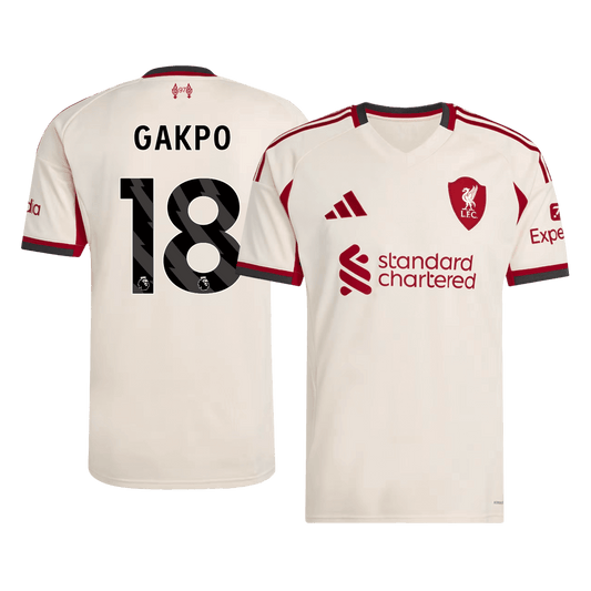 GAKPO #18 Liverpool Extérieur Maillot 2025/26 Blanc