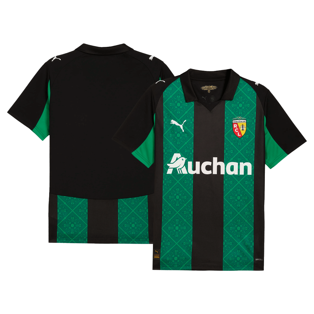 RC Lens Extérieur Maillot 2025/26 Vert&noir Grande Taille